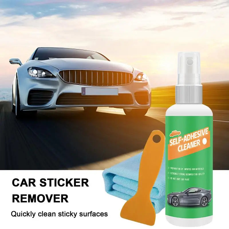 100ml Car Sticker Remover Kits Sticky Residues Removal Car Glass Label Cleaner Adhesive Glue Spray For Car Accessories