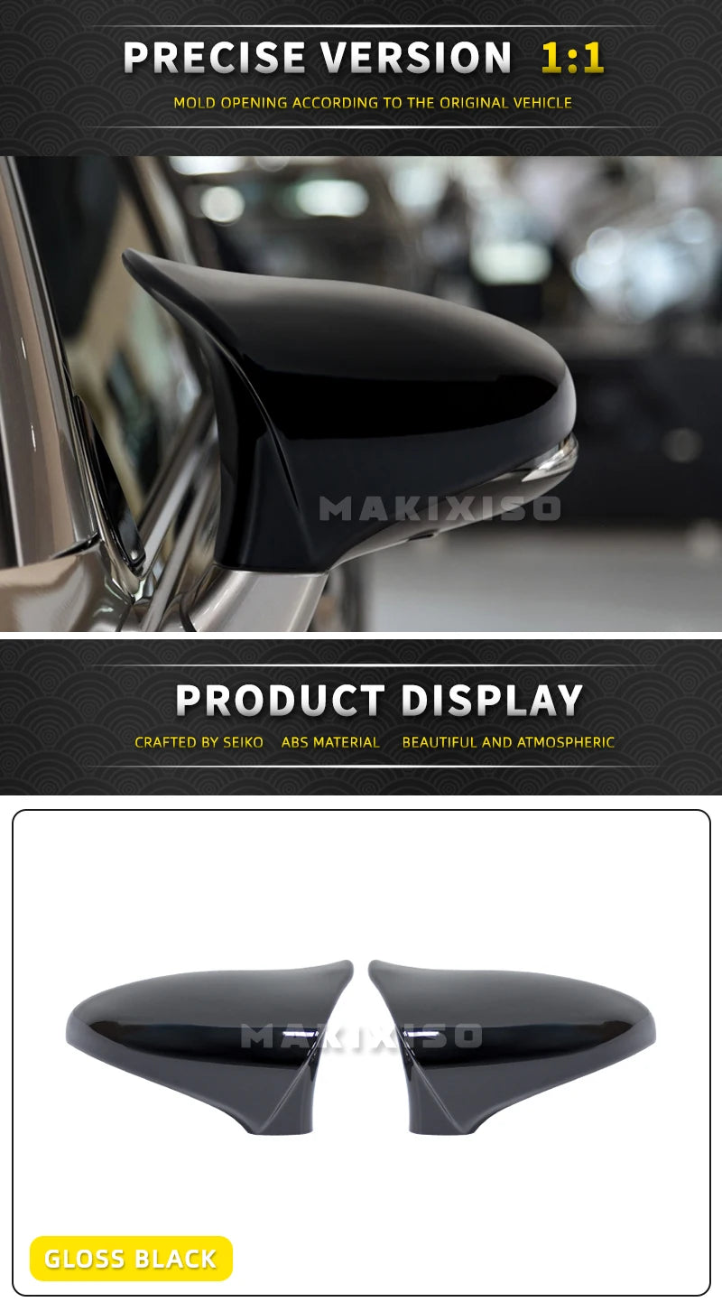 New 2x Rearview Mirror Cover Wing Side Mirror Cap for Lexus IS200 IS250 IS300 IS350 2013-2020 M Style Rear View Mirror Cover Cap