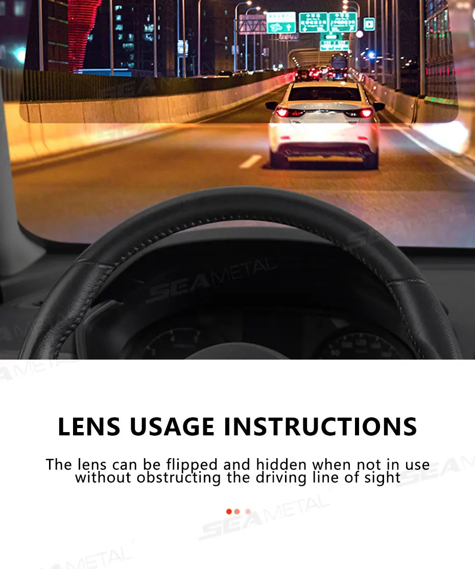 SEAMETAL Car Sun Visor Sunshade Goggles Anti-UV Adjustable Car Mounted Mirror Sun Visor Extender Safety Driving Car Accessories