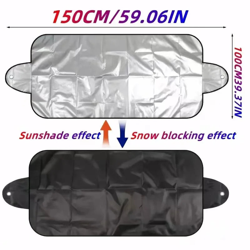 Universal Car Windshield Snow Cover - Frost Ice Rain & Sun Protector for Most Cars & SUVs, 1PC Auto Windscreen Shield