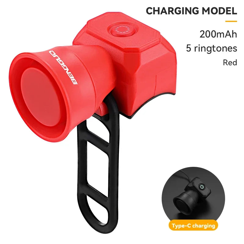 IP4X Waterproof Bicycle Mountain Bike Horn 120 db Battery/Charging Bike Bell Children's Scooter Baby Stroller Balance Car Horn