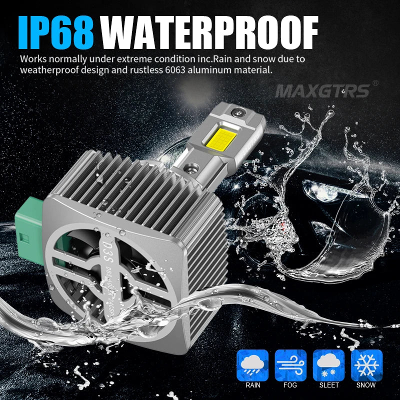 Super Bright 24000Lm Canbus Car LED Headlight Bulbs D1S D3S D2S D4S D5S D8S Lamp Same Size As Original 1:1 All in One Auto Light