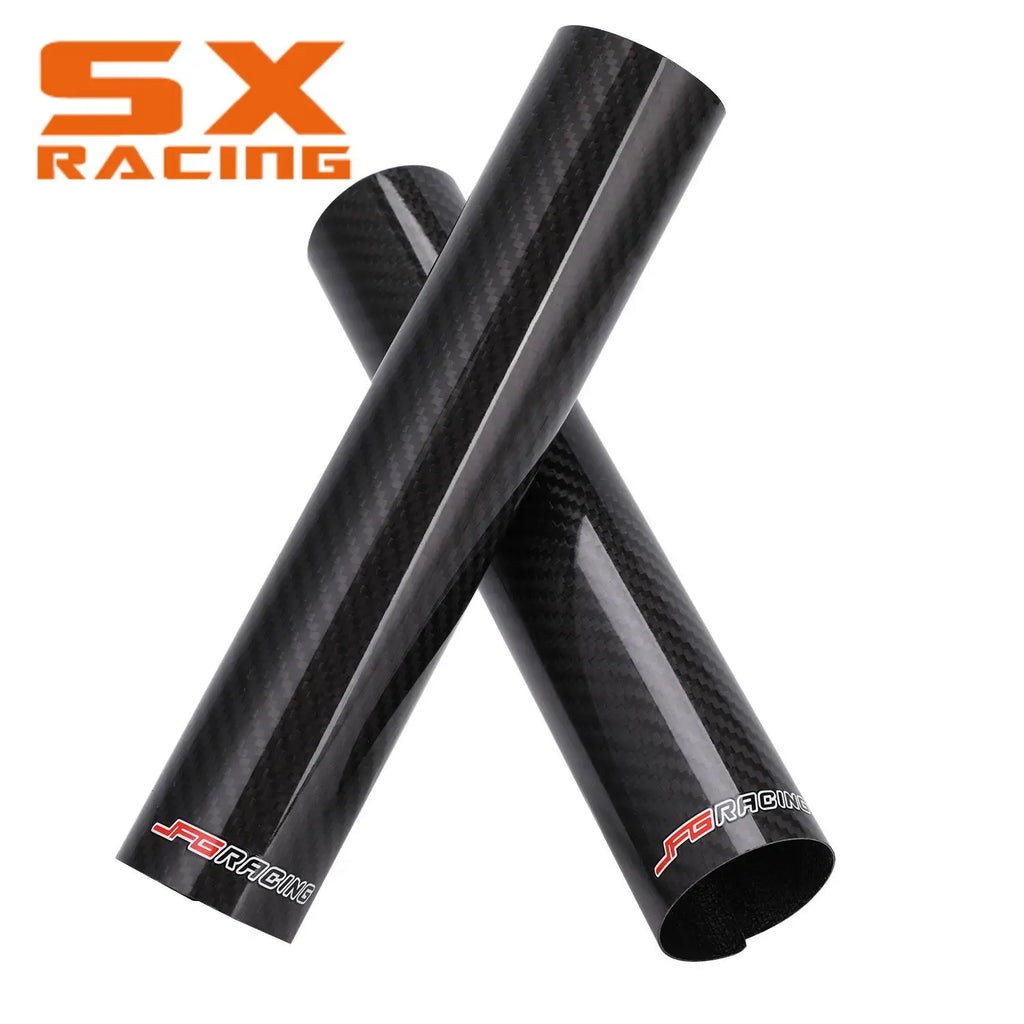 Motorcycle Carbon Fiber Front Fork Guard Wrap Cover Accessory For YAMAHA HONDA KTM EXC SX SXF XC XCF XCW 125 250 350 450 530 JFG