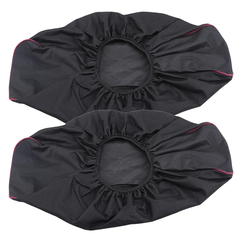 1/2PCS Durable 600D Soft Waterproof Winch Dust Cover Driver Recovery 8,000 -17,500 Lbs Black Car Accessories