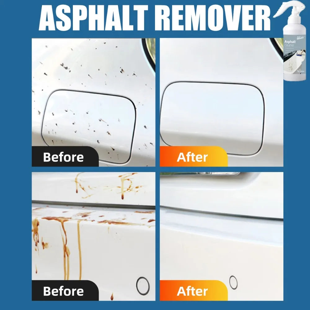 Asphalt Remover Eliminates Road Tar Tarmac Stain Sticky Residue Shellac Bird Droppings Flying Paint Car Adhesive Cleaner Spray
