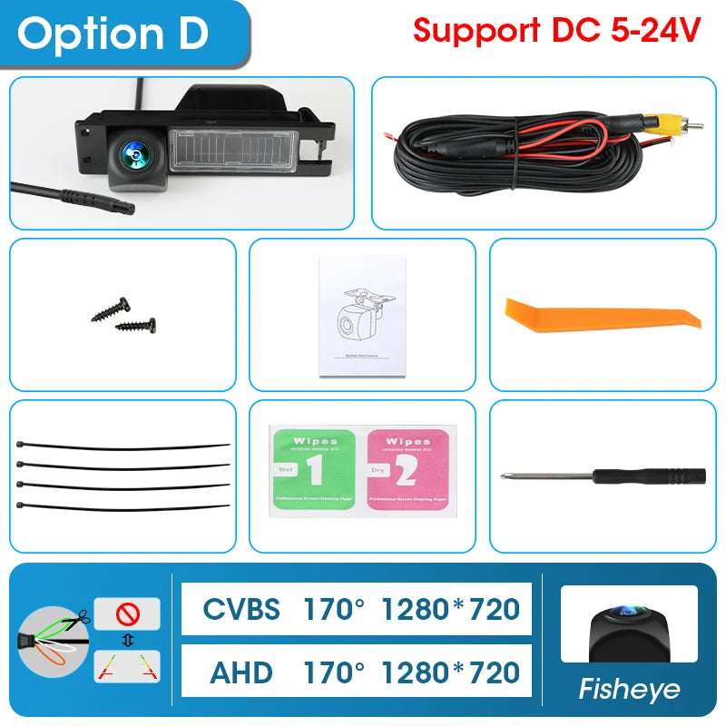 JMCQ AHD 1080P 175° Car Rear Camera Fisheye Lens With Bracket For Opel Astra H J Corsa D Meriva A Vectra C Zafira Insignia