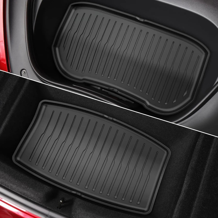 For 2024 Tesla Model 3 Highland Floor Mats with Door Sill Protector Full Cover Floor Liners with Front Rear Cargo Liner Seatback