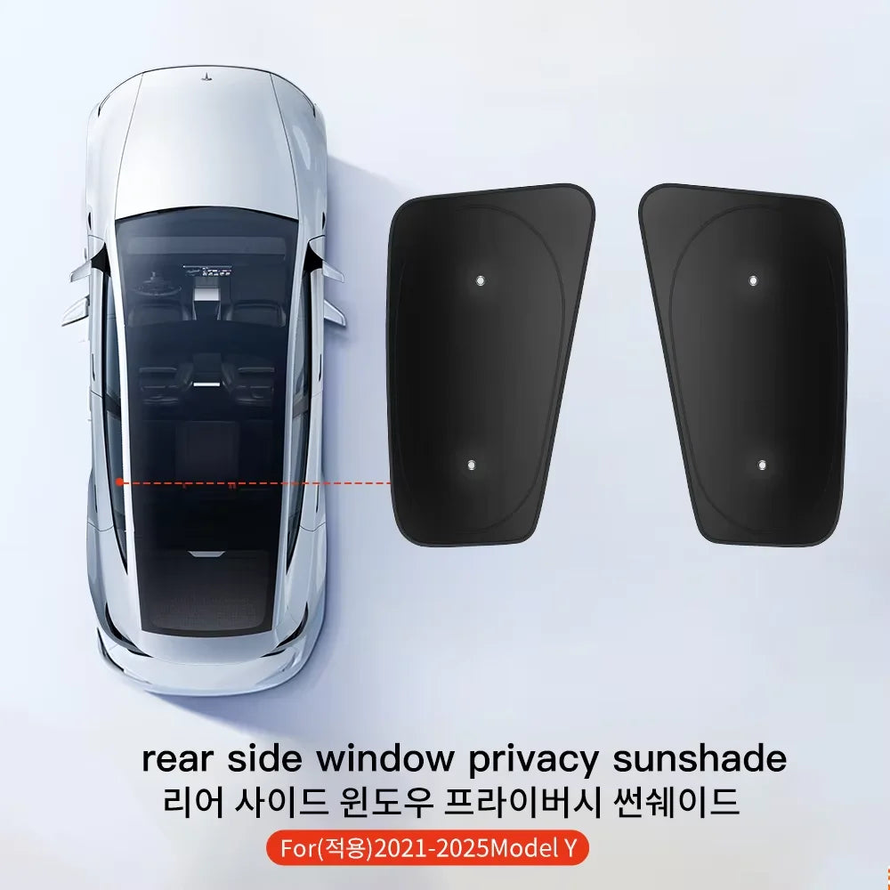 YZ For Tesla Model 3 Y Highland Juniper 2021-2025 Car Side Window Sunshade with Suction Cups Front Rear Windshield Privacy