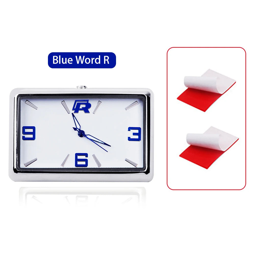 Auto Fashion Car Air Conditioning Vent Electronic Quartz Clock Square Vertical Car Clock Car Luminous Electronic Clock