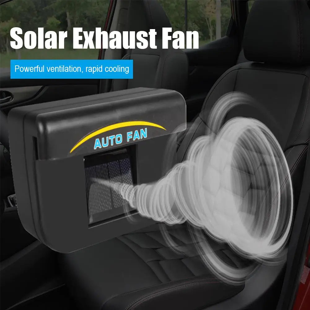 Car Solar Exhaust Fan Auto Interior Ventilation Smoke Exhaust Heat Dissipation Accessory Car Decoration Durable Exhaust Fan