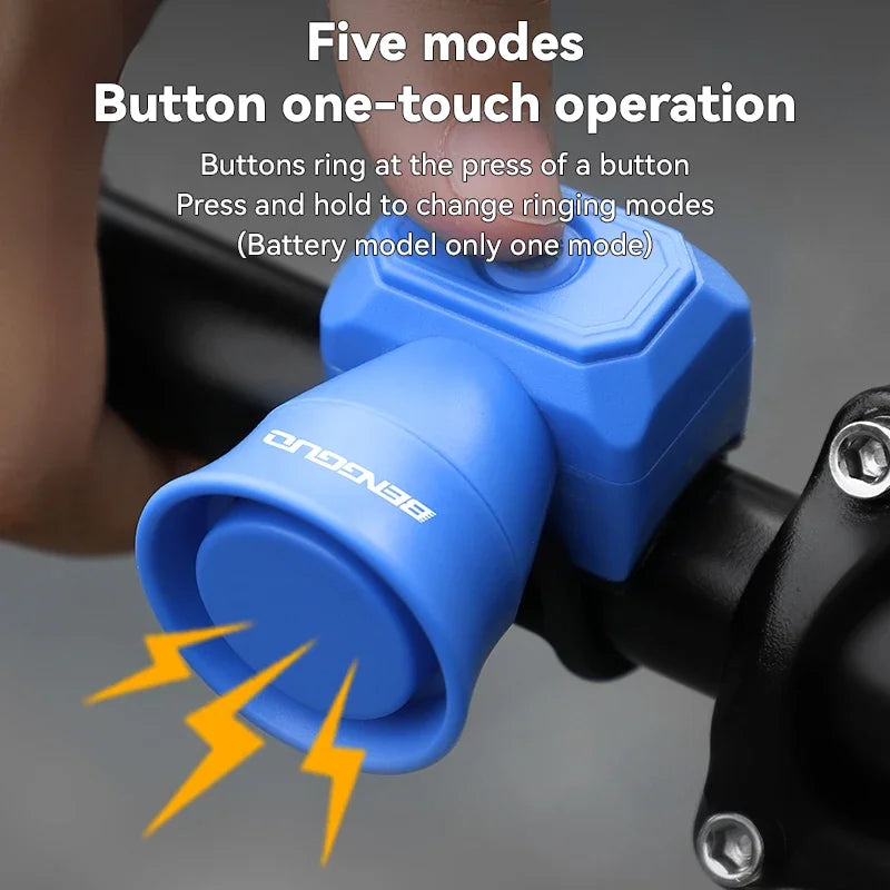 IP4X Waterproof Bicycle Mountain Bike Horn 120 db Battery/Charging Bike Bell Children's Scooter Baby Stroller Balance Car Horn