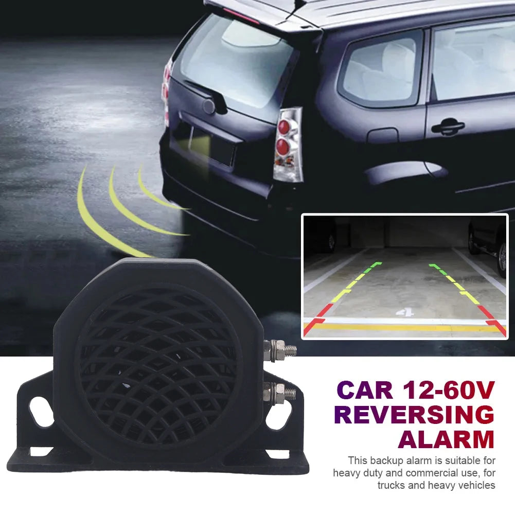 12-24V Sound Warning Alarm 105dB Reversing Horn IPX6 Waterproof Backup Truck Alarm for Vehicle Reversing Reminder