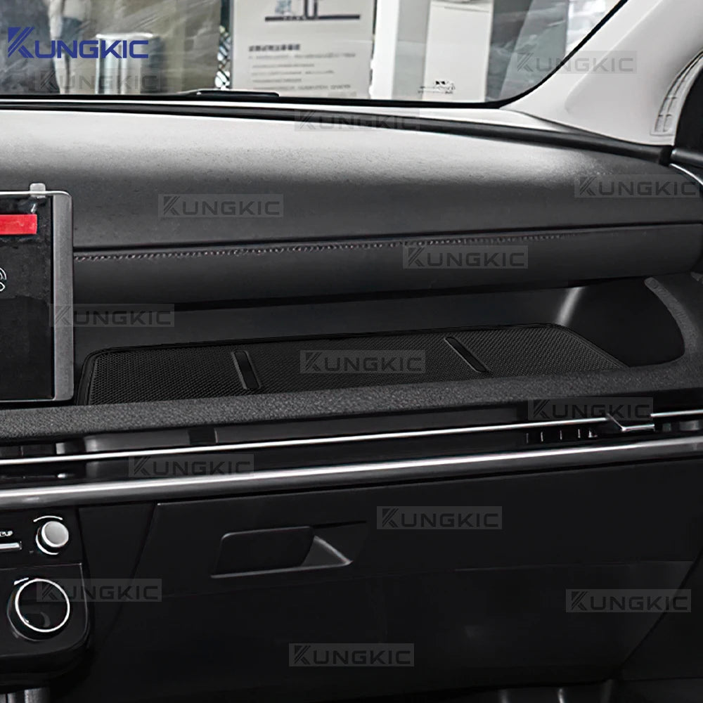 For HYUNDAI Tucson 2025 2026 LHD Glove Box Storage Organizer Tray Door Slot Pad Passenger Storage Organizer Mat Trim