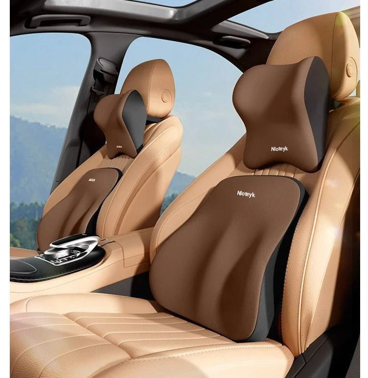 Car Headrest Lumbar Support Lumbar Cushion Memory Foam Cushion Backrest Lumbar Pillow Car Comfortable Neck Pillow Car Accsesorie