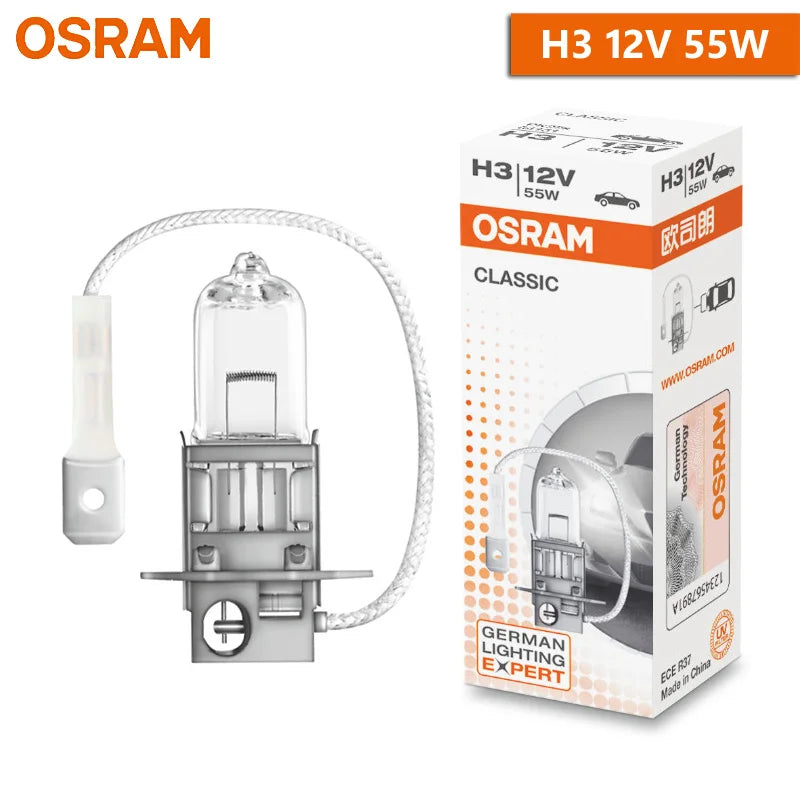 OSRAM Original H1 H4 H3 H7 12V 55W 65W 100W Yellow Light Standard Lamp 3200K Headlight Fog Lamp Car Halogen Bulb OEM Quality 1X