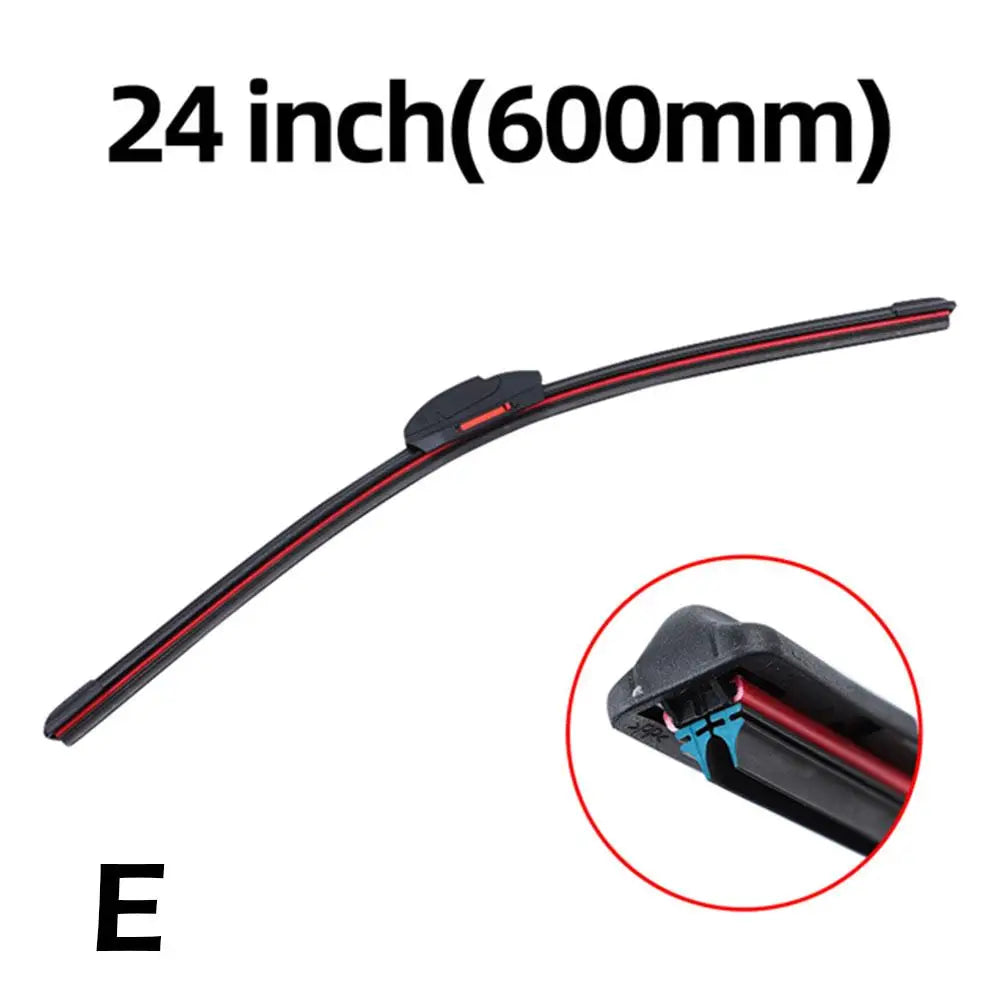 Car Windshield Wiper Blades Universal Water Repellent Wiper Blades Soft Double Layer Rubber Frameless Bracketless Car Wipers