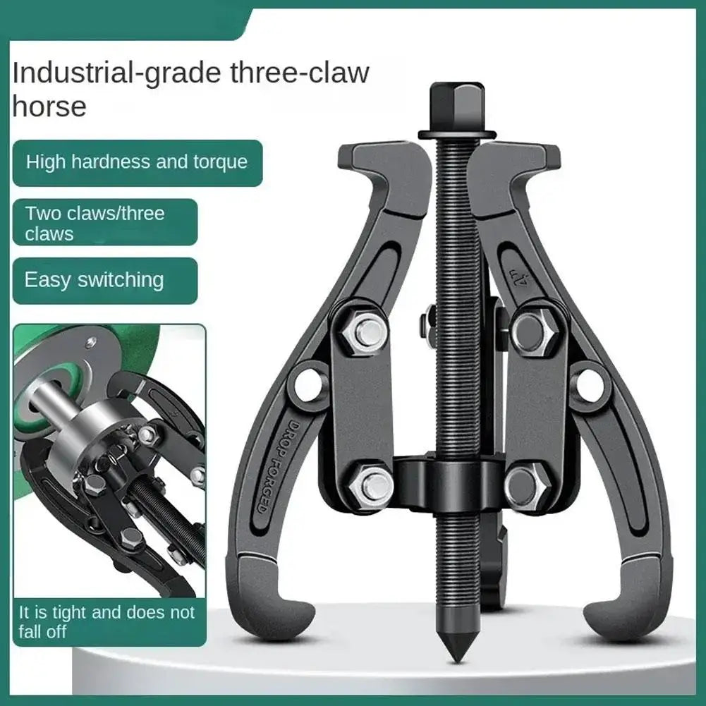 Practical Gear Puller 3 Jaw Heavy Duty Reversible Bearing Removal Tools Flywheel Pulley Extractor Steel Auto Repair Hand Tool