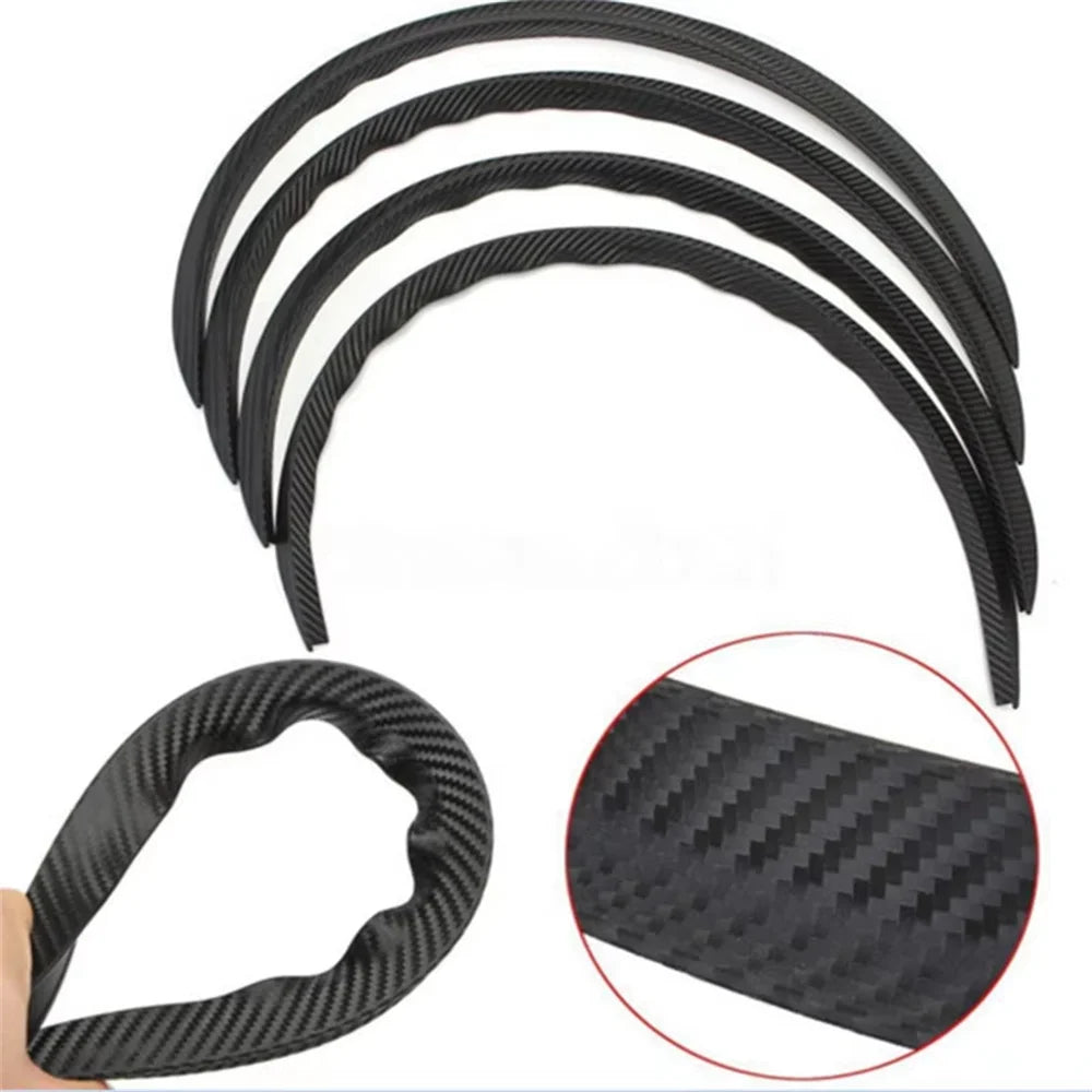 Universal 4PCS Car Truck Body Fender Flares 73cm Rubber Wheel Arches Eyebrow Lip Anti-scratch Strip Sticker Mud Flaps Guard Trim