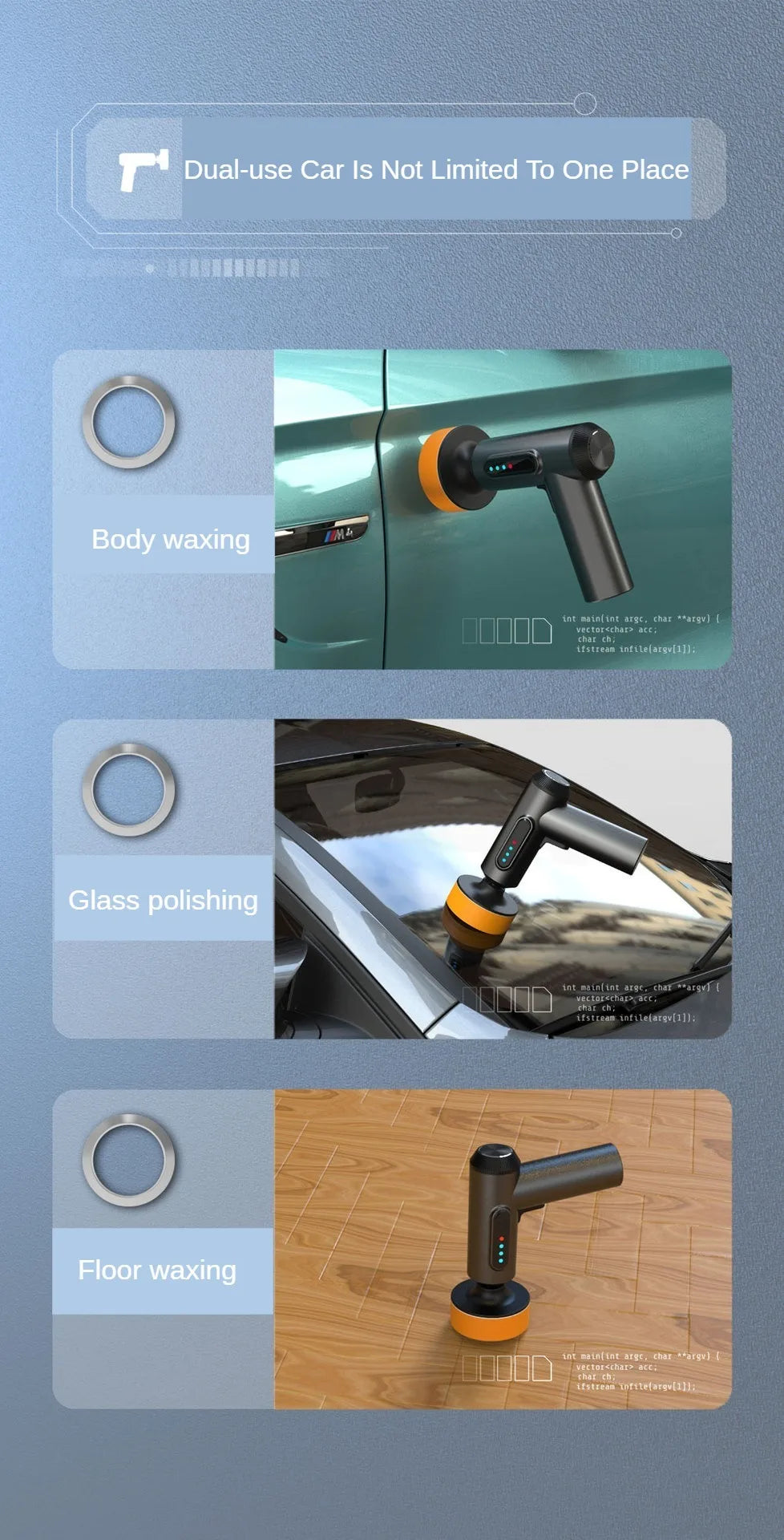 Car Polisher Machine Wireless Electric Polishing Wax Tool Cordless Auto Polish Waxing Machine Wireless Sander Polish for Repair