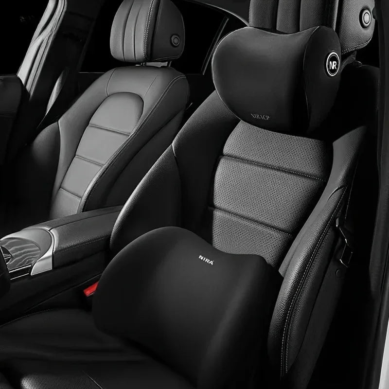 Universal Car Headrest Neck Support Pillow, Memory Foam Seat Cushion, Lumbar Back Cushion, Four-Season Neck Pillow for All Cars