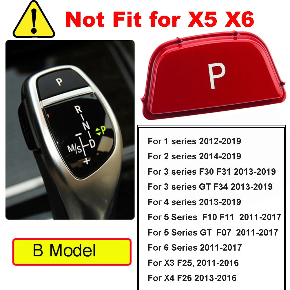 Car Gear Lever Auto Parking Button Letter P Button for BMW 1 2 3 4 5 7 Series F10 F11 F01 F02 X1 X3 X4 F30 F32 F48 F25