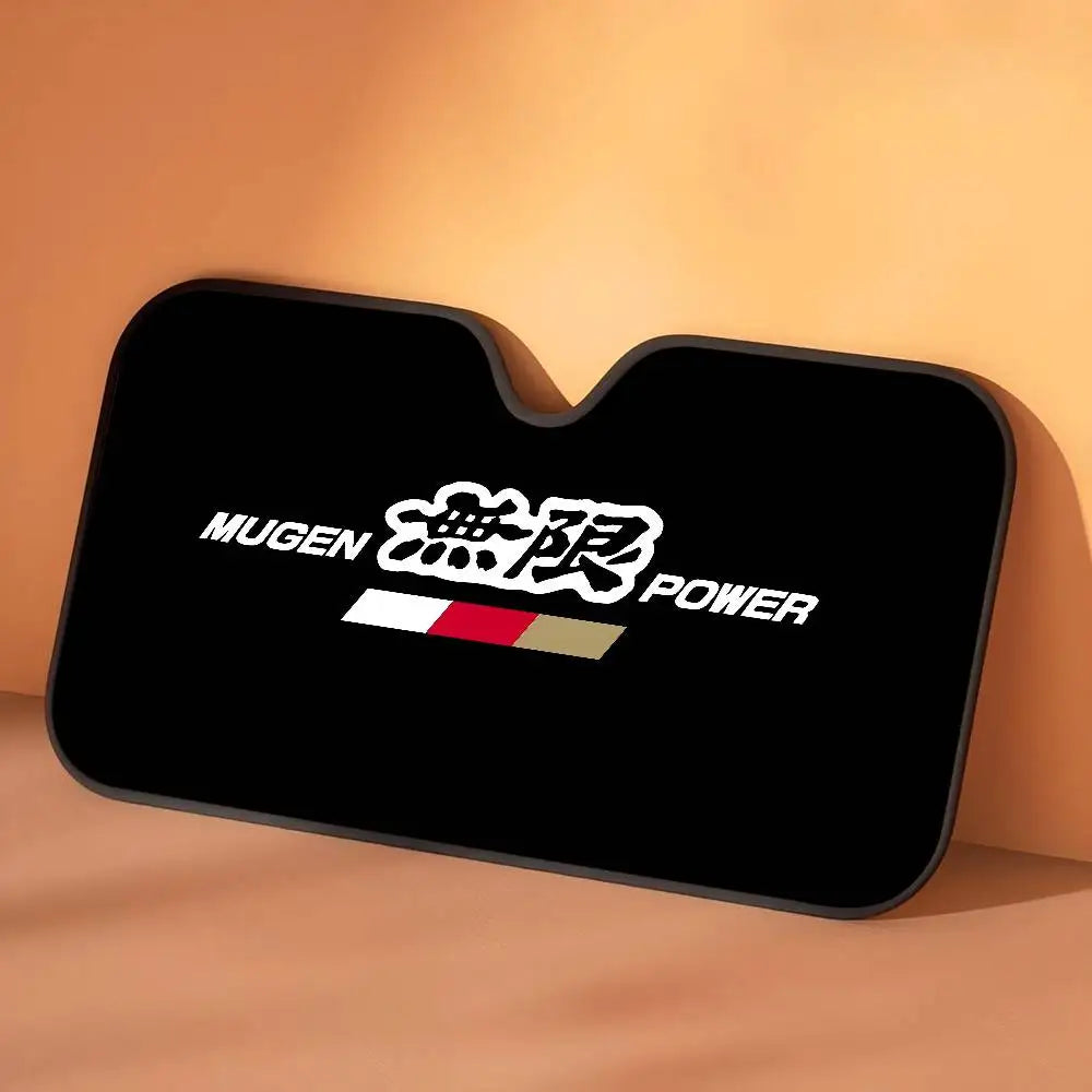 Mugen Powers Heated Windshield Sunshade Car Window Windscreen Cover Sun Shade Auto Sun Visor Car-covers
