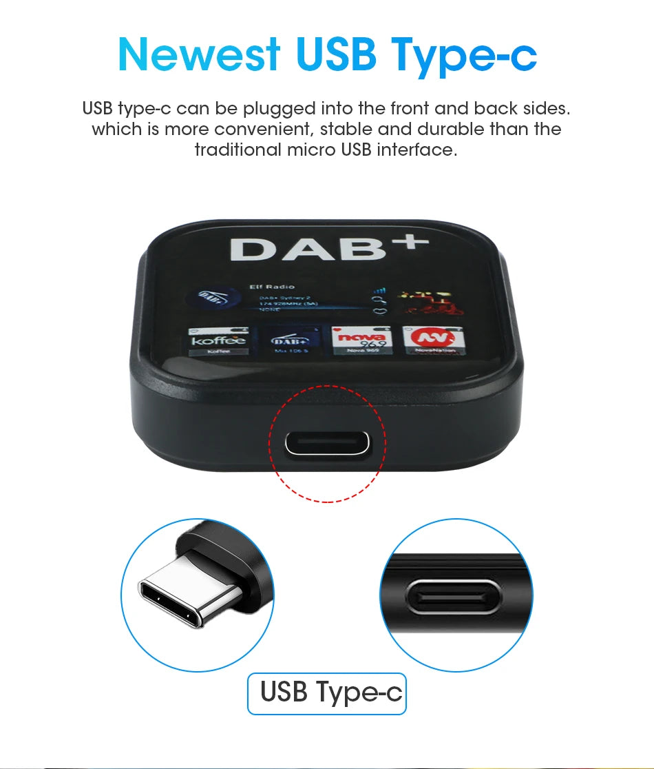 DAB/DAB+ Antenna With USB Adapter Android Car Radio GPS Stereo Receiver Player For Europe Universal Signal Head Unit Player