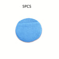 5PCS Car Detailing Applicator Pads, Car Care Waxing Polish Sponges Soft Microfiber Round Pocket Foam Sponges, Car Cleaning Tools