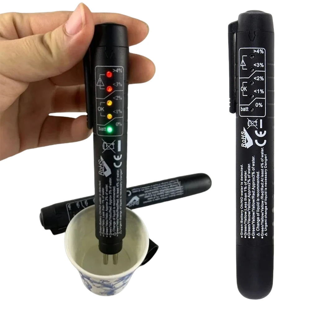 Accurate Oil Quality Diagnostic Tool 5 LED Indicator Automotive Brake Oil Tester Car Brake Fluid Tester Pen Car Diagnostic Tools