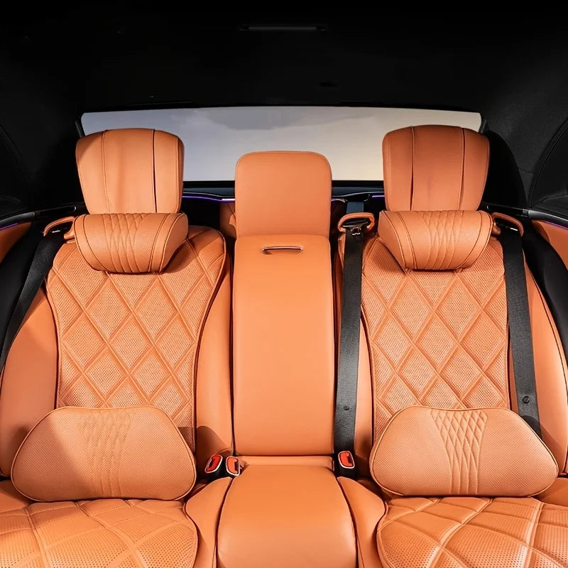 Luxury Nappa Headrest: Ultra-Soft, Breathable Neck Support for Long Drives & Office Comfort. Premium Durable Material.