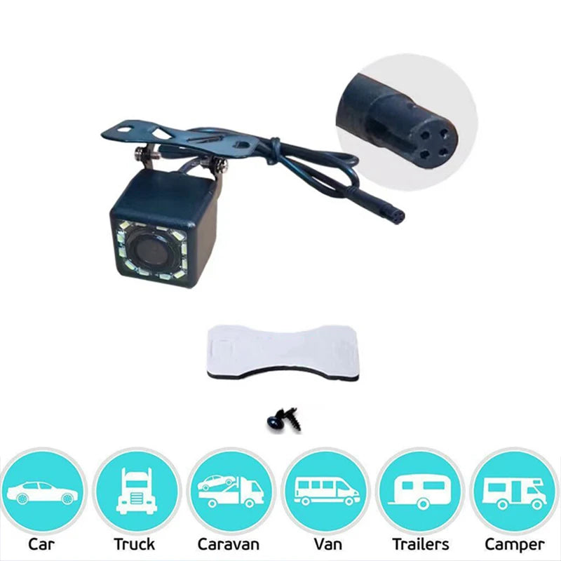 car dashcam 4-pin5-pin rear view camera redlight HD night vision backup waterproof wide-angle front and rear parking cameras