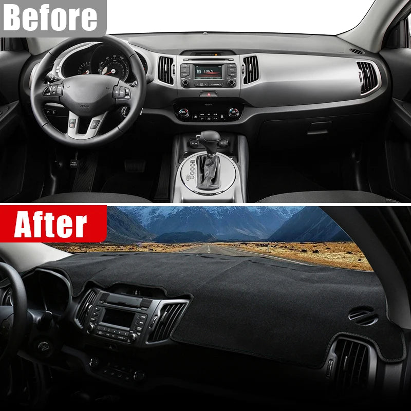 For Kia Sportage R 3rd 2011 2012 2013 2014 2015 LHD Car Dashboard Cover Mats Avoid Light Pads Anti-UV Case Carpets Accessories