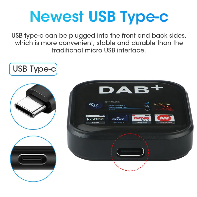 DAB/DAB+ Antenna With USB Adapter Android Car Radio GPS Stereo Receiver Player For Europe Universal Signal Head Unit Player