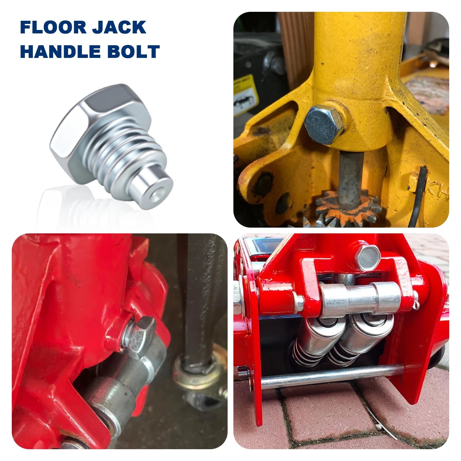 Floor Jack Handle Bolts for 3 Ton 4 Ton Hydraulic Floor Jacks, Horizontal Car Jack Top Handle Screws Essential Floor Jack Parts