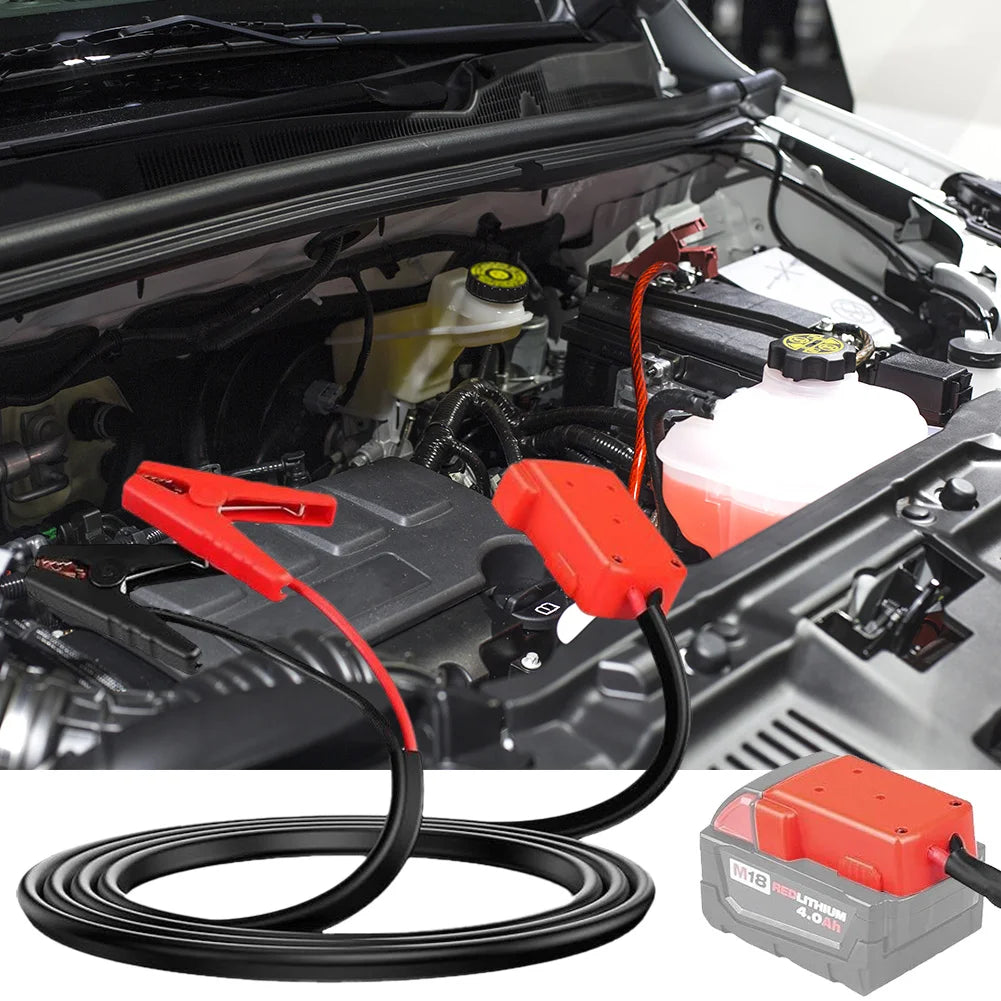 18V Battery Jump Starter Automotive Booster Cable Auto Booster Cable for Most 12V Motorcycles Cars SUVs