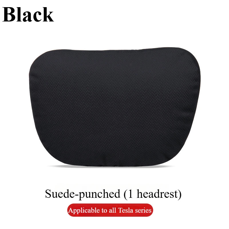 1Pcs Car Seat Headrest Neck Pillow for Tesla Model Y/X/3/S Head Lumbar Relief Support Soft Comfort Memory Cushion Protect Cover
