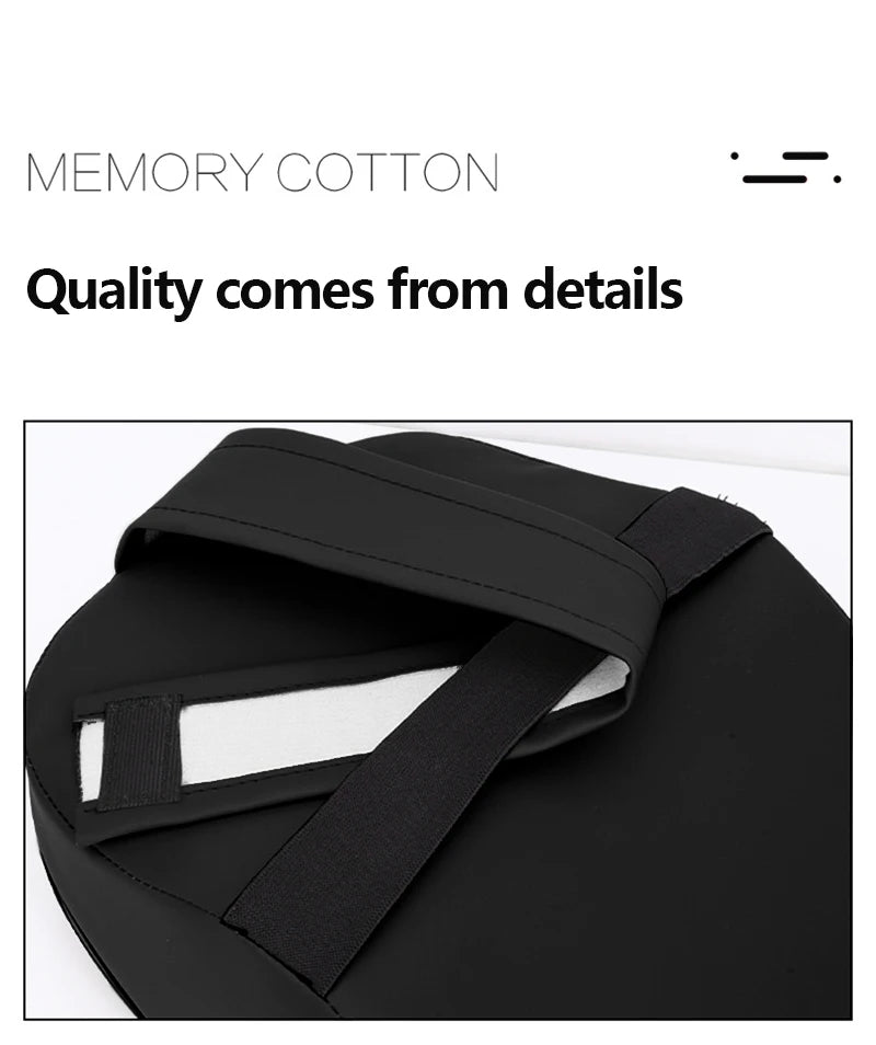 3D Nappa Leather Memory Foam Headrest Car Neck Pillow Support Neck Rest Pillow for Car Pain Relief Travel Neck Support