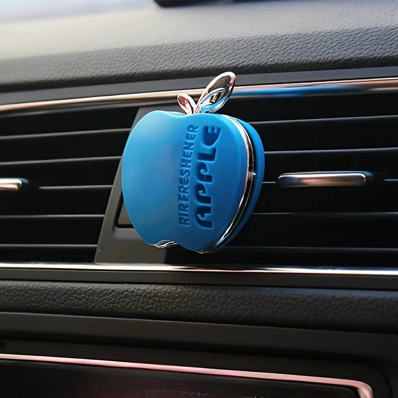Apple-Shaped Car Air Freshener Floral Scent Decorative Vent Clip Auto Interior Fragrance Accessory