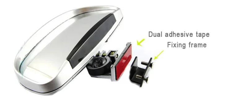 1 Pair 360 Degree Rotation Adjustable Rear View Mirror Car Blind Spot Mirror Wide Angle Lens for Parking Auxiliary Mirror