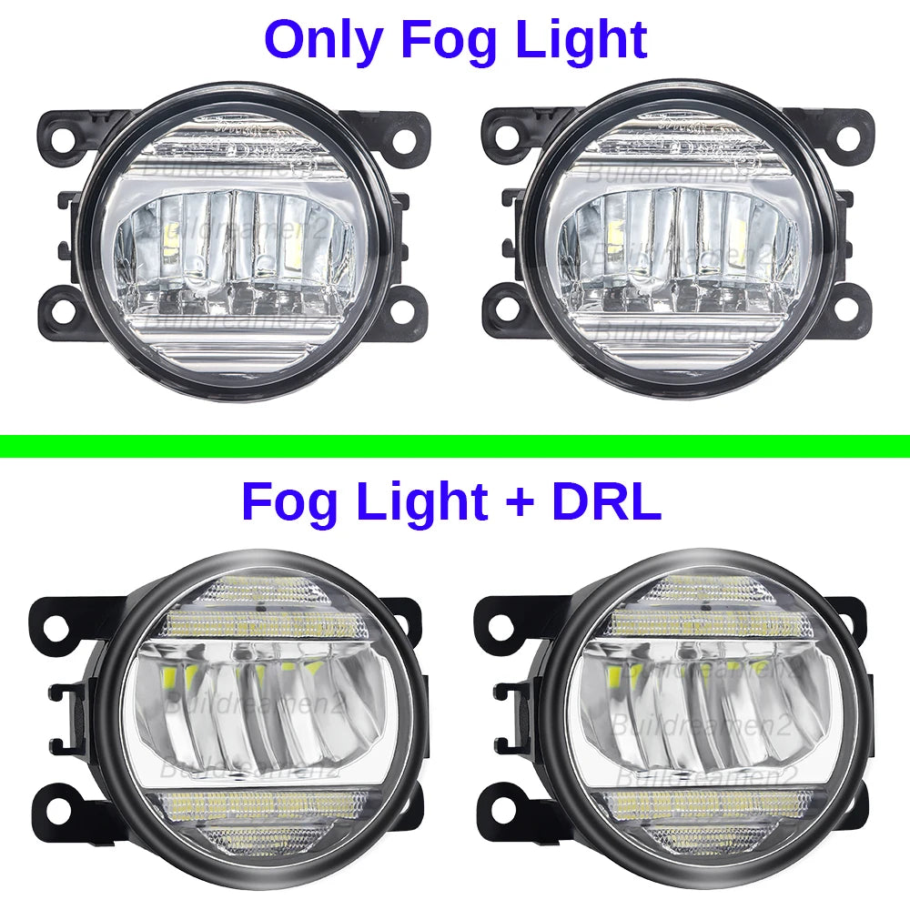 2IN1 Car Canbus LED Fog Light Accessories with Daytime Running Lamp DRL H11 For Citroen Jumper Jumpy 290 295 2015-2024