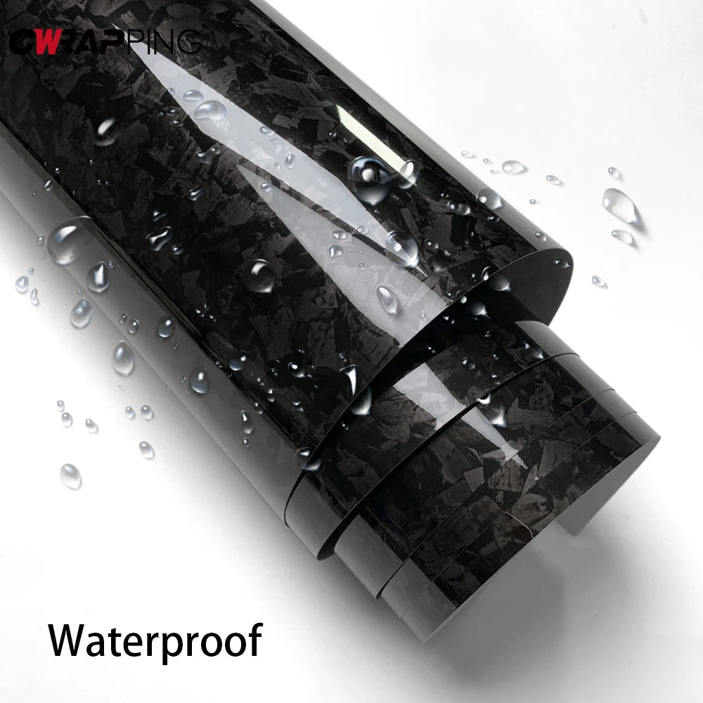 Car Stickers Carbon Fiber Vinyl Wrap Film Waterproof Auto Body Film Glossy Self Adhesive Carbon Fiber Sticker Cars Accessories