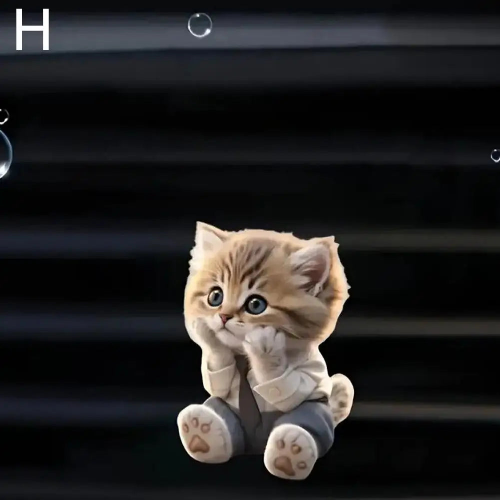 Cute Cartoon 2D Kitten Ventilation Clip Car Air Freshener Car Air Conditioner Air Outlet Aroma Diffuser Auto Interior Decoration