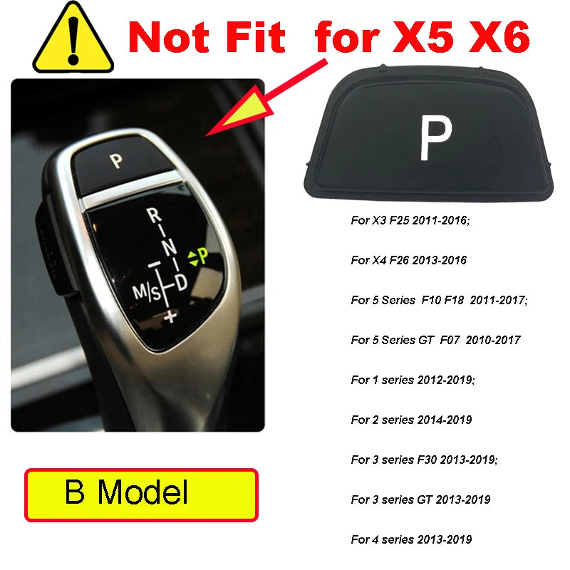 Car Gear Lever Auto Parking Button Letter P Button for BMW 1 2 3 4 5 7 Series F10 F11 F01 F02 X1 X3 X4 F30 F32 F48 F25