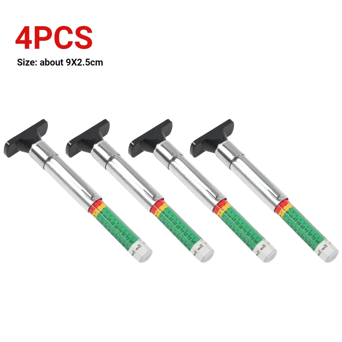 1-10PCS 25mm Car Tyre Tire Tread Depth Gauge Meter Caliper Thickness Gauges Monitoring System Tire Wear Detection Measuring Tool