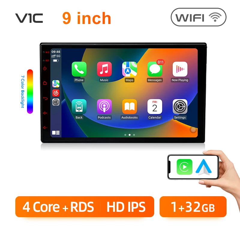 Junsun 7 9 10 inch Universal Car Radio Wireless CarPlay for Apple Android Auto 4G Car Intelligent Systems DSP IPS Touch Screen