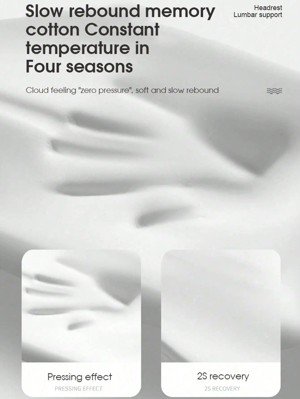 1pc Car Headrest, Neck Pillow for Preventing Neck Tilting, In-car Supplies, Side Support for Adults and Children, U-shaped Memor