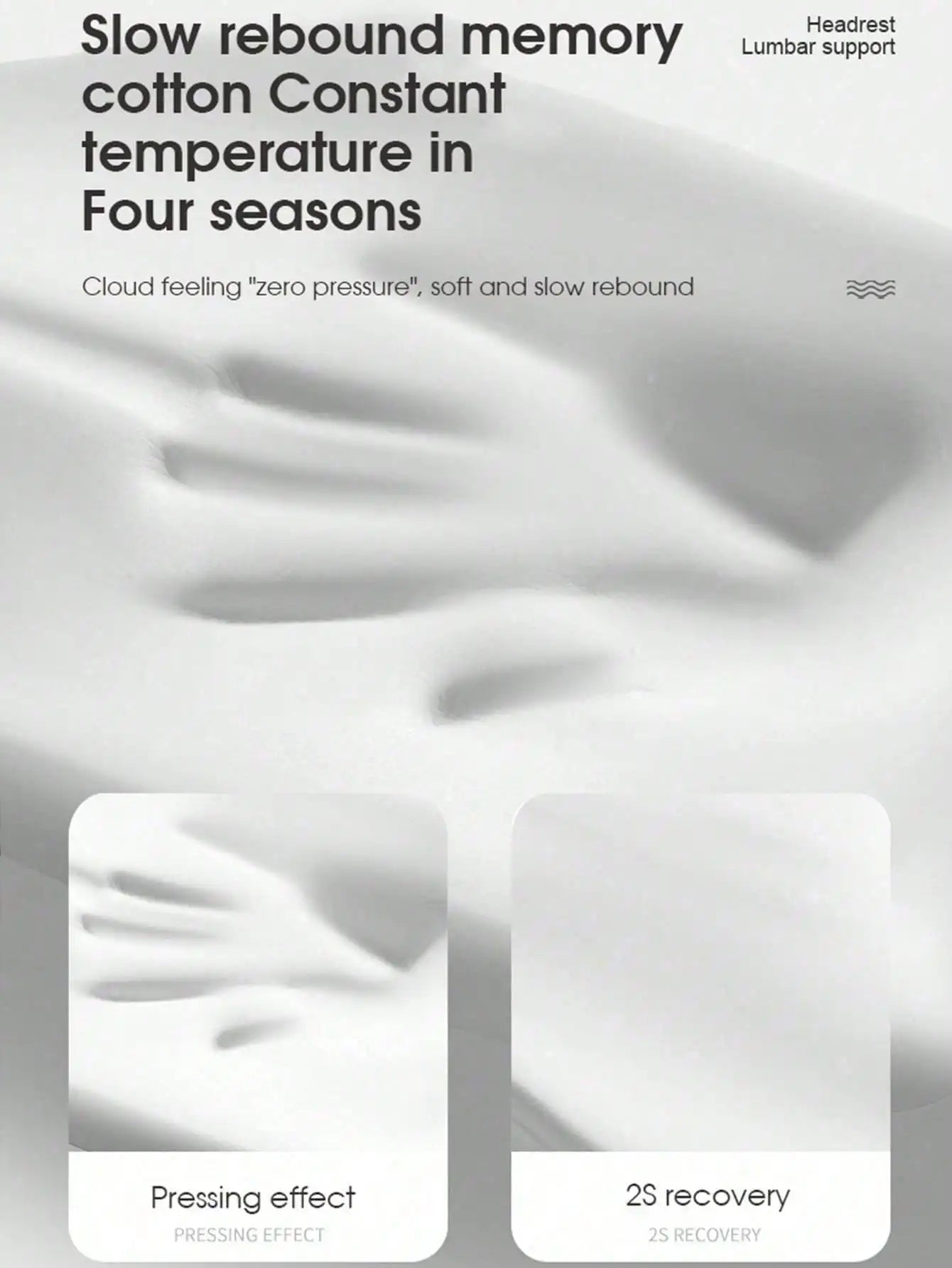 1pc Car Headrest, Neck Pillow for Preventing Neck Tilting, In-car Supplies, Side Support for Adults and Children, U-shaped Memor