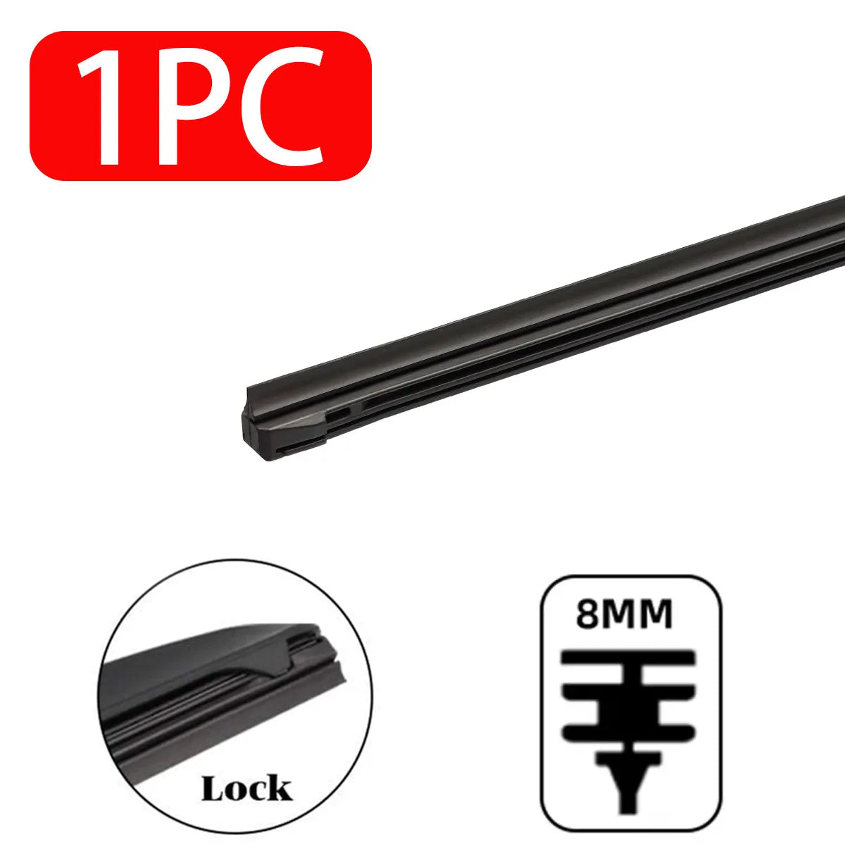 Car Wiper Rubber Filling Strip Suitable For Three-Stage Wipers 14"16"17"18"19"20"21"22"24"26"28"Wiper Blade Filling Strip