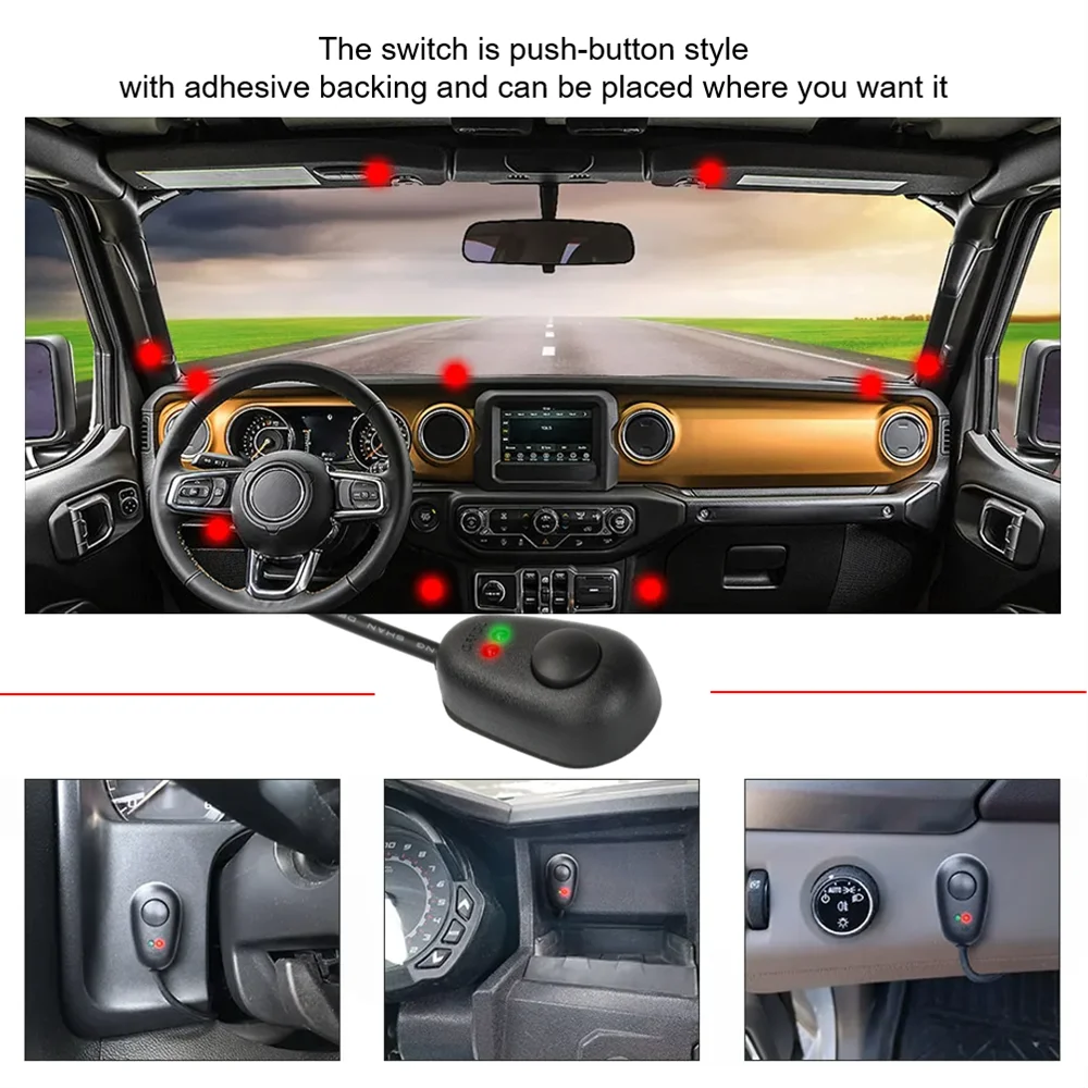 Loom Cable Kit 3M 12V 24V 40A with Fuse Box Wiring Harness Relay Car LED Light Bar Wire for Auto Driving Offroad LED Work Lamp