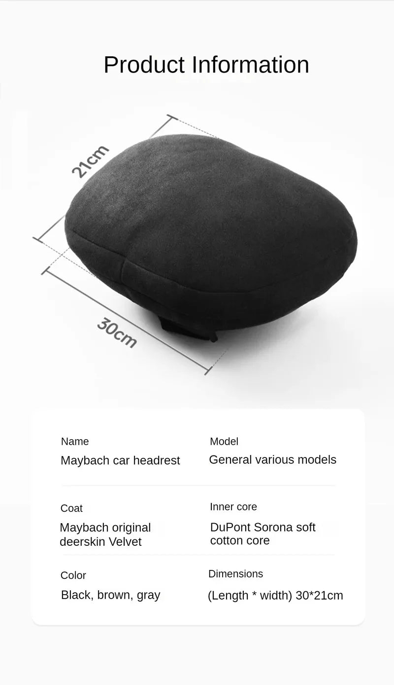 2PCS Memory Cotton Car Headrest Neck Support Car Accessories Seat Class Soft Universal Adjustable Car Pillow Neck Rest Cushion